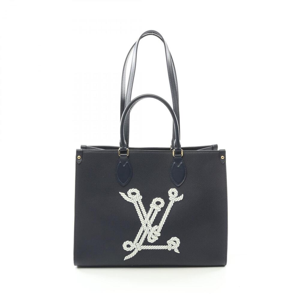 Louis Vuitton OnTheGo Sailors Knot Nautical Tote Bag Leather Navy Blue